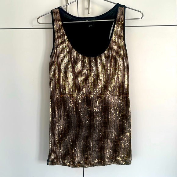 Gold Sequins Tank Top - Perfect for Christmas! - Picture 4 of 9